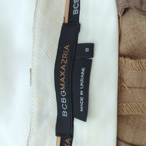 BCBGMaxazria Mid Rise Wide Leg Wool Pant Brown 8 Business casual academia office - Picture 7 of 11